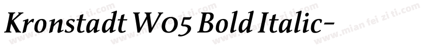 Kronstadt W05 Bold Italic字体转换